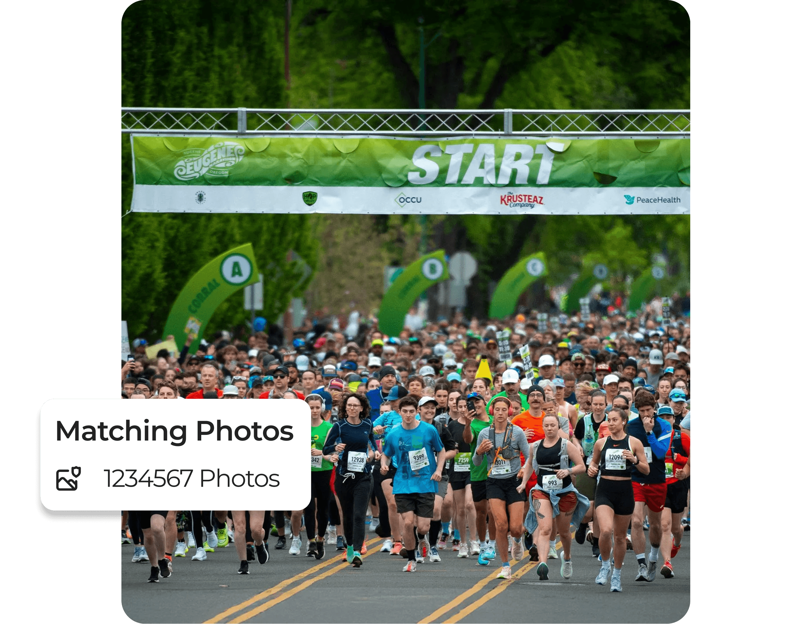 Runners at race start line